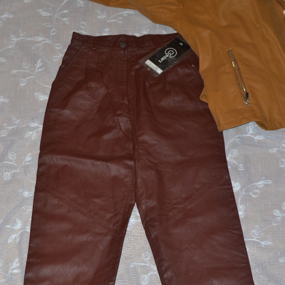 Brown Leather Pants